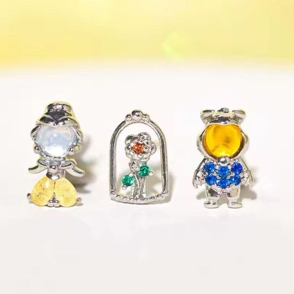 Jewelry - Beauty and the Beast Earring Set- silver